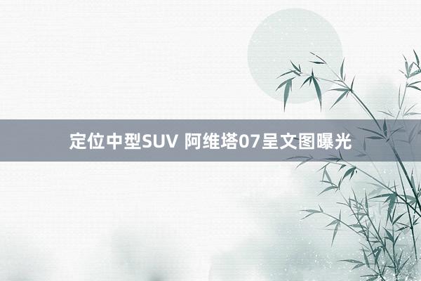 定位中型SUV 阿维塔07呈文图曝光