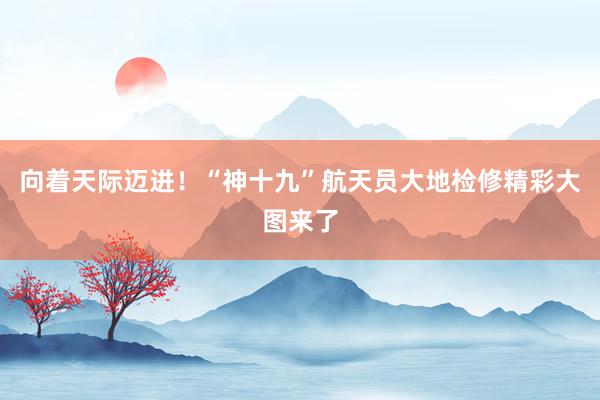 向着天际迈进！“神十九”航天员大地检修精彩大图来了